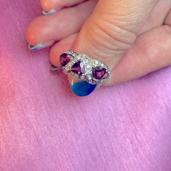 Trillion Raspberry Color Rhodolite - Picture 10 of 15